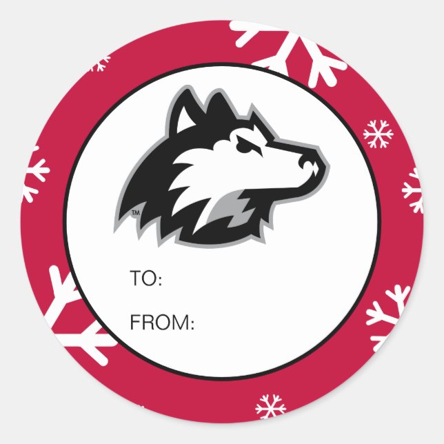 Northern Illinois Huskies | Christmas Classic Round Sticker (Front)