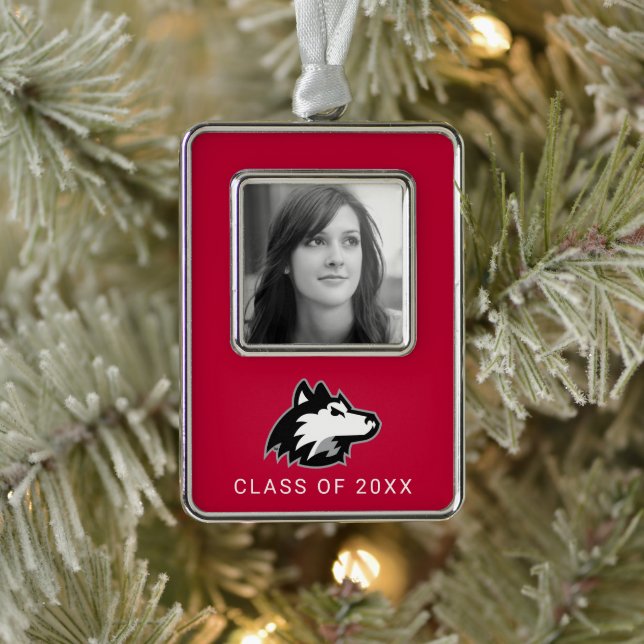 Northern Illinois Huskies Silver Plated Framed Ornament (Tree)