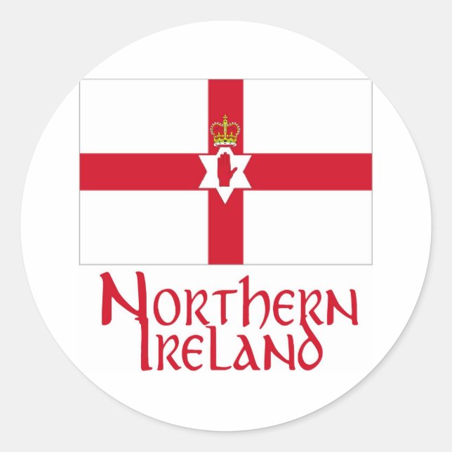 Northern Ireland Classic Round Sticker (Front)
