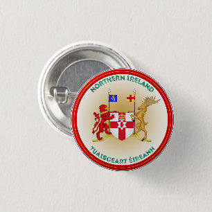 Northern Ireland Coat of Arms Circle Shape  3 Cm Round Badge