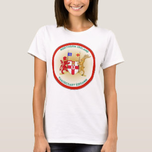 Northern Ireland Coat of Arms Circle Shape T-Shirt