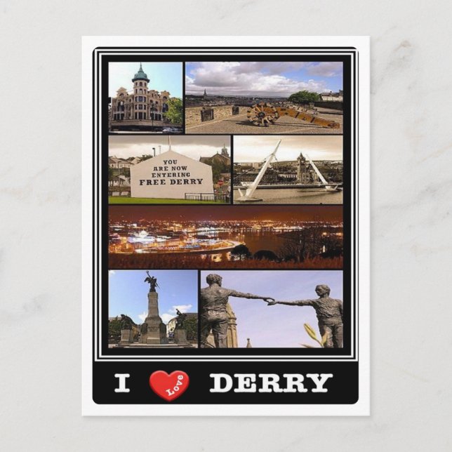 Northern Ireland - Derry - I Love - Postcard (Front)