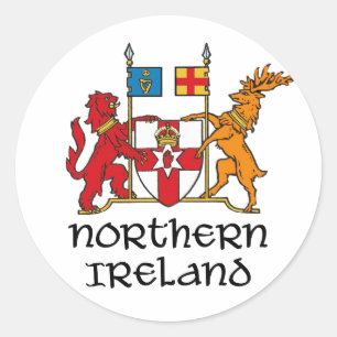 NORTHERN IRELAND - flag/coat of arms/emblem/symbol Classic Round Sticker