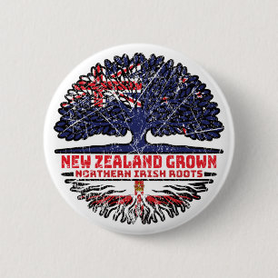 Northern Ireland Irish New Zealander New Zealand 6 Cm Round Badge