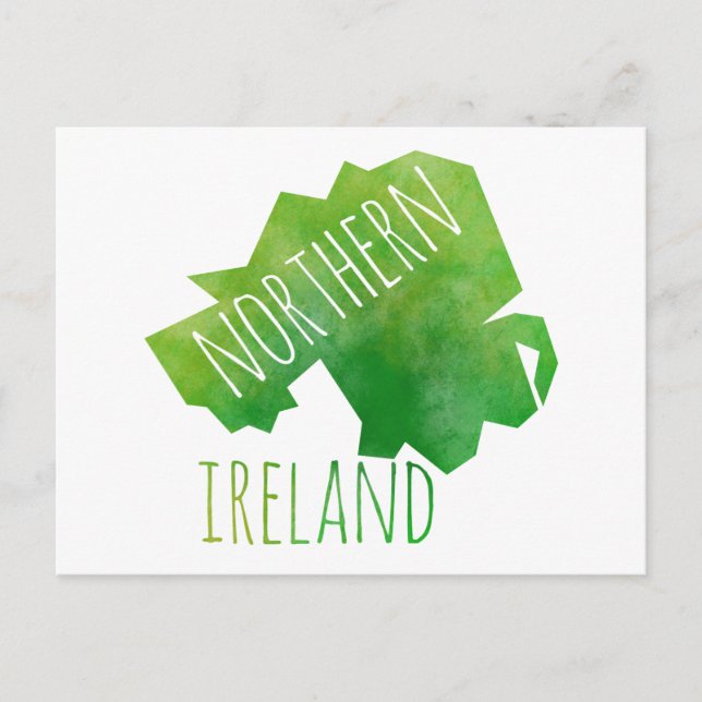 Northern Ireland Map Postcard (Front)