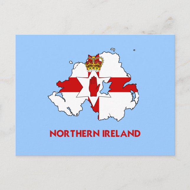 NORTHERN IRELAND MAP POSTCARD (Front)