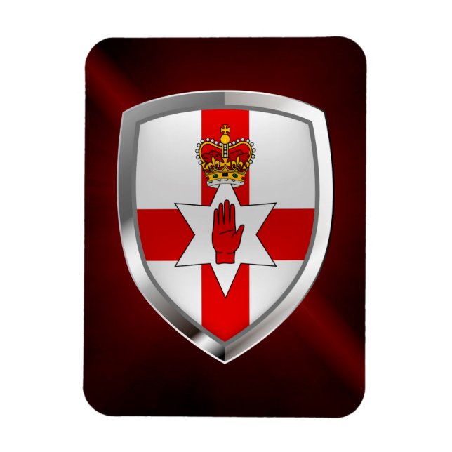 Northern Ireland Metallic Emblem Magnet (Vertical)
