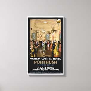 Northern Ireland Portrush Vintage Travel Poster Canvas Print