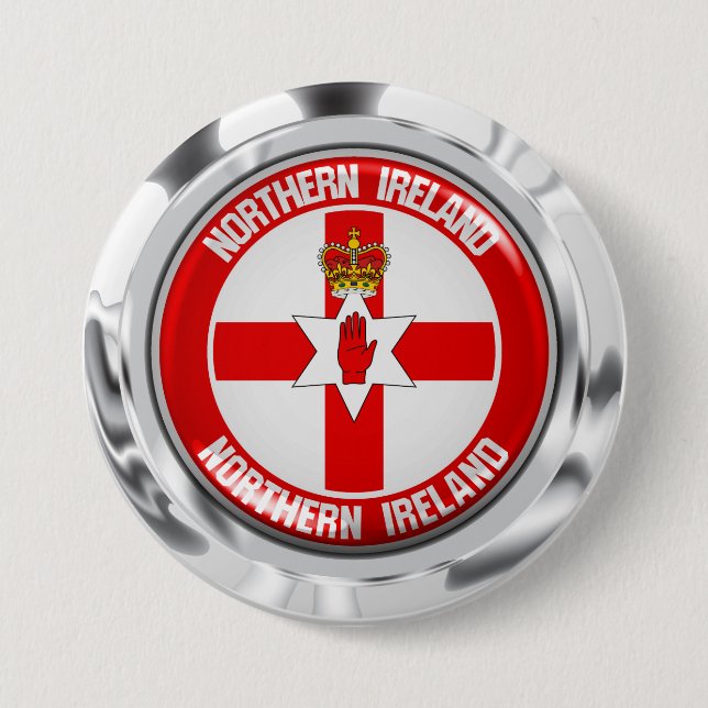 Northern Ireland Round Emblem 7.5 Cm Round Badge (Front)