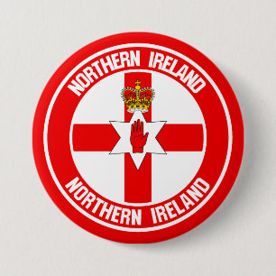 Northern Ireland Round Emblem 7.5 Cm Round Badge