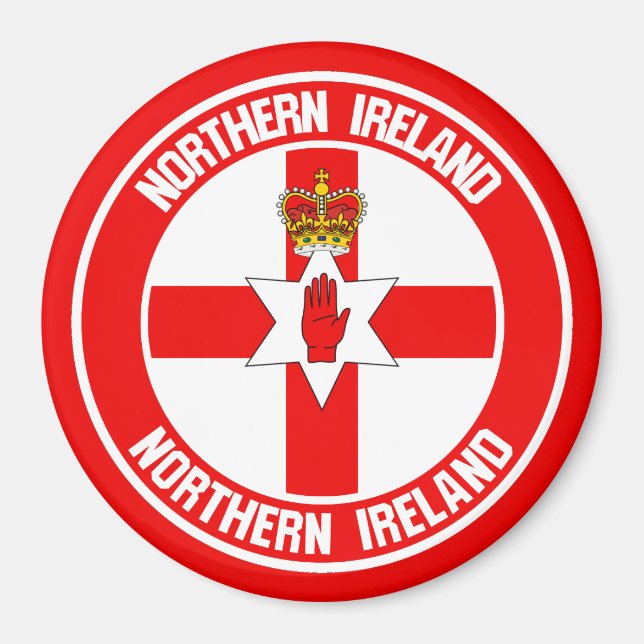 Northern Ireland Round Emblem Magnet (Front)