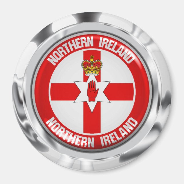 Northern Ireland Round Emblem Magnet (Front)