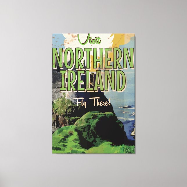 Northern Ireland vintage travel poster Canvas Print (Front)