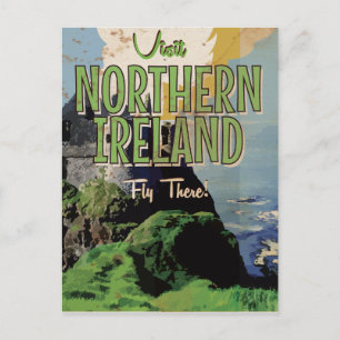 Northern Ireland vintage travel poster Postcard