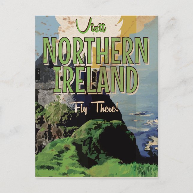 Northern Ireland vintage travel poster Postcard (Front)