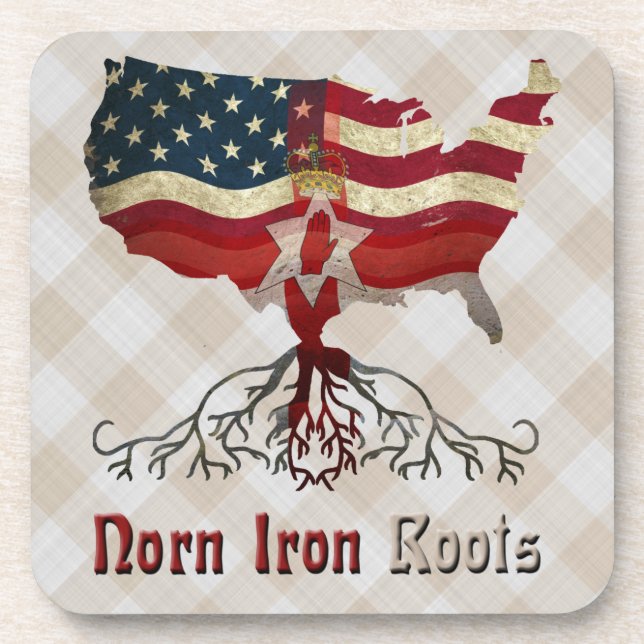 Northern Irish American Cork Coasters (Front)