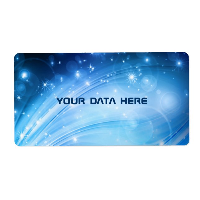 Northern Light Stars blue + your text & ideas (Front)