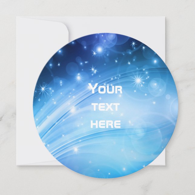 Northern Light Stars blue + your text & ideas (Front)