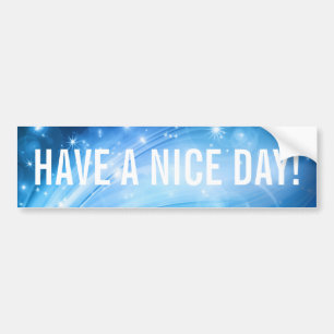 Northern Light Stars blue + your text & ideas Bumper Sticker