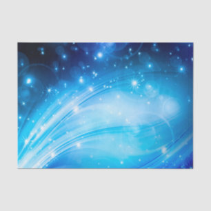 Northern Light Stars blue + your text & ideas Tissue Paper