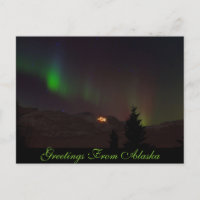 Northern Lights above The Star On The Mountain