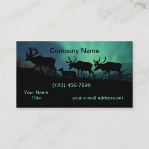 Northern Lights and Caribou Business Card