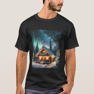 Northern Lights Arctic Christmas Magical Lights in T-Shirt