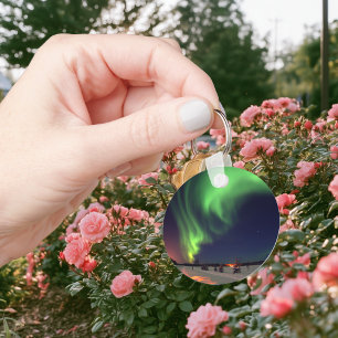 Northern Lights at Bear Lake Key Ring