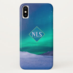 Northern Lights Aurora Borealis and Snow. iPhone X Case