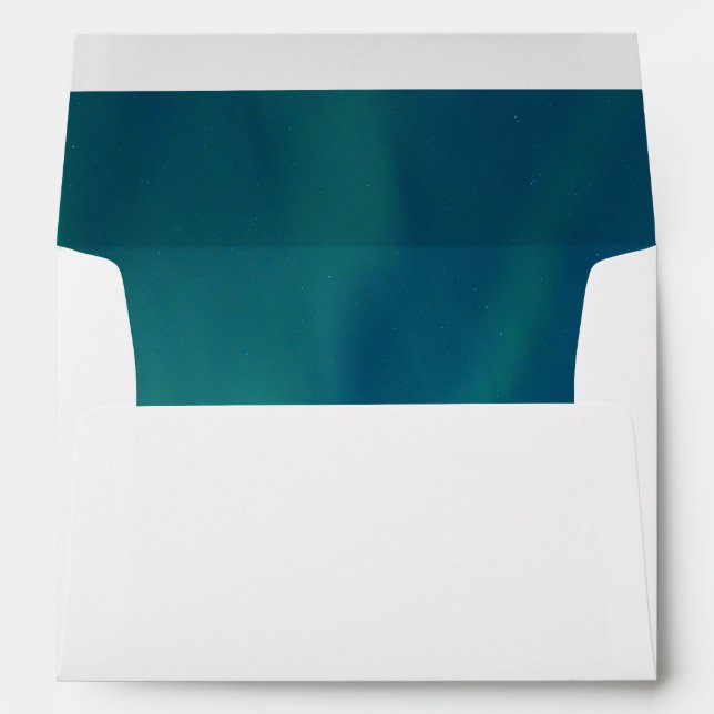 Northern Lights Aurora Borealis Galaxy Sky Stars E Envelope (Back (Bottom))