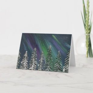 Northern Lights, Aurora Borealis Holiday Card