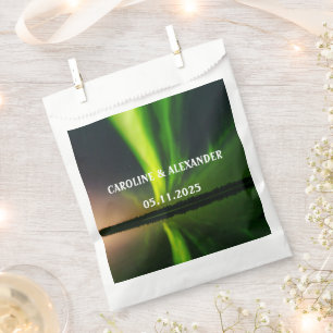 Northern Lights Aurora Borealis Night Sky Wedding Favour Bags