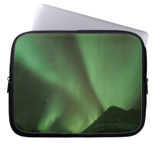 Northern lights, Aurora borealis on foothills of Laptop Sleeve
