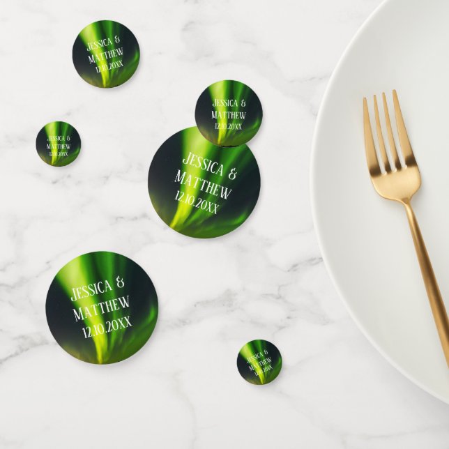 Northern Lights Aurora Borealis Wedding Confetti (Group)