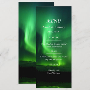 Northern Lights Aurora Borealis Wedding Food  Menu