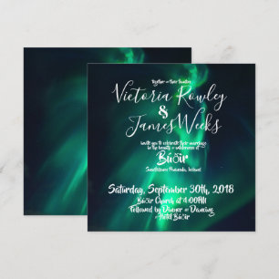 Northern Lights / Aurora Borealis Wedding Invitation