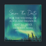 Northern Lights Aurora Borealis Wedding Magnet<br><div class="desc">Elegant,  modern,  trendy Aurora Borealis Wedding,  Save the Date magnet. Northern Lights,  Alaska. You can personalise it with your details.</div>