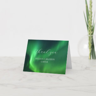 Northern Lights Aurora Borealis Wedding Thank you