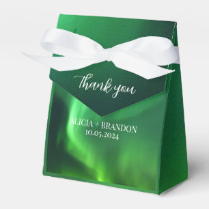 Northern Lights Aurora Borealis Winter Wedding Favour Box