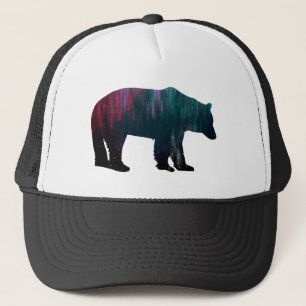 Northern Lights Bear Trucker Hat