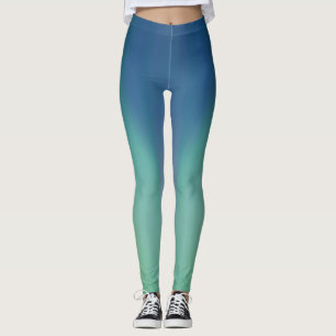 Northern Lights blue over green Leggings