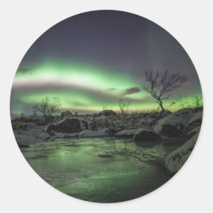 Northern Lights Classic Round Sticker