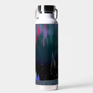 Northern Lights Contemporary Landscape Water Bottle