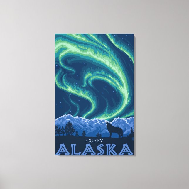Northern Lights - Curry, Alaska Canvas Print (Front)