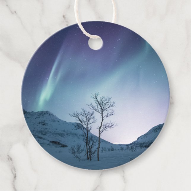 Northern Lights Favour Tags (Front)