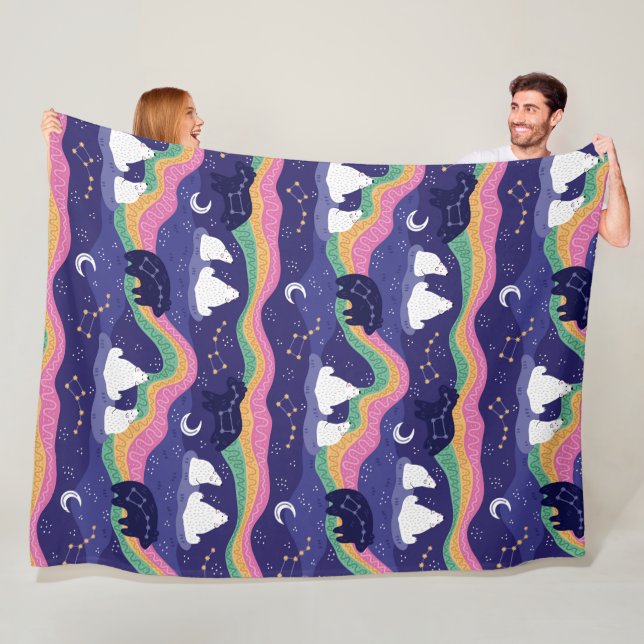 Northern Lights Fleece Blanket (In Situ)