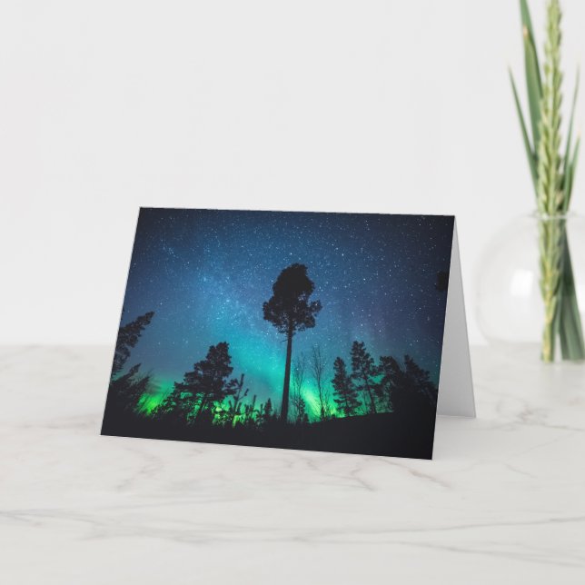 Northern Lights Forest Card (Front)