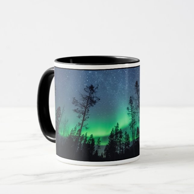 Northern Lights Forest Mug (Front Left)