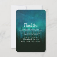 Northern Lights Forest Sympathy Thank You