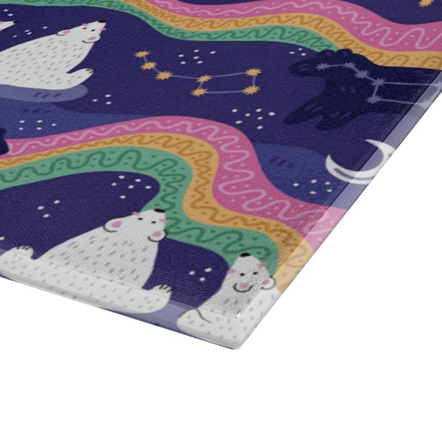 Northern Lights Glass Cutting Board (Corner)